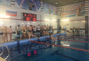 Соревнования по плаванию в эстафете 4 по 50м